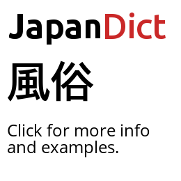Definition of 風俗 - JapanDict: Japanese Dictionary