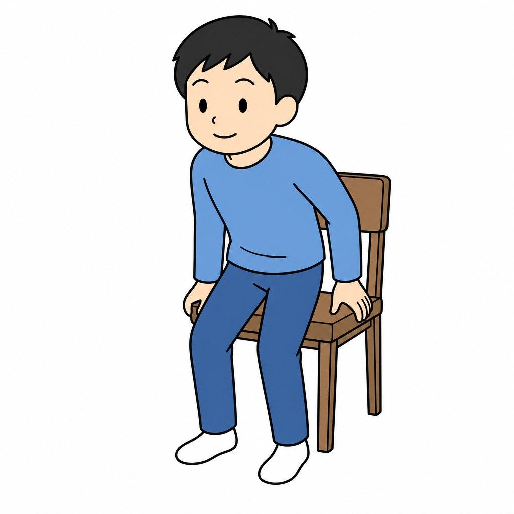 立つ